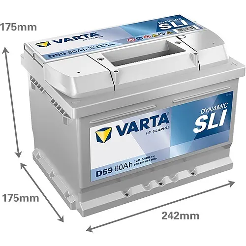 Акумулятор Varta Dynamic SLI 12В 60Аг 540А (EN) R+ (560409054) - фото 2