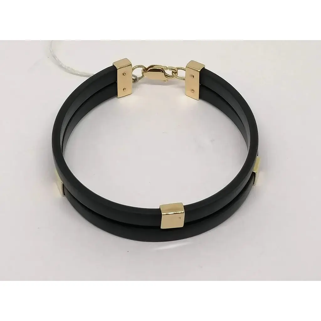 Золотий браслет Tango з каучуком. 910039 18 - фото 2