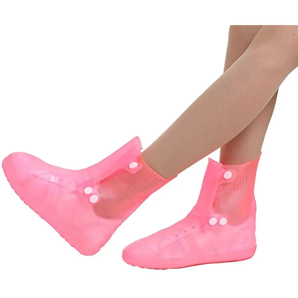 Бахіли на взуття Lesko від води та бруду гумові SB-108 L (38-39) Pink (15010) - фото 1