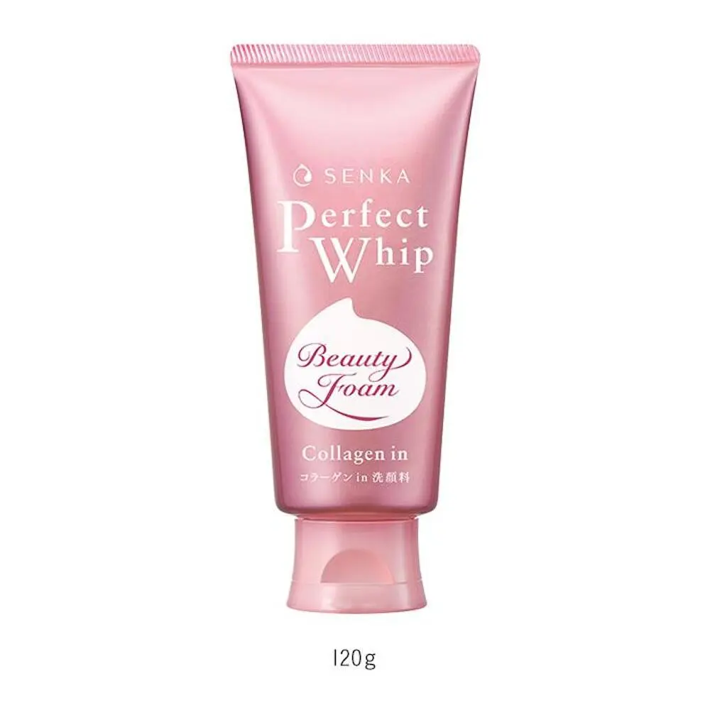Японська пінка Senka Perfect Whip Collagen In з колагеном, шовком та гіалуроновою кислотою, 120 г