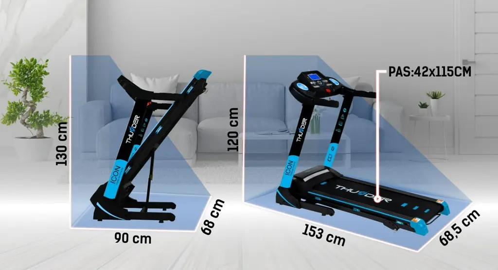 Беговая дорожка THUNDER ICON-BLUE - фото 2