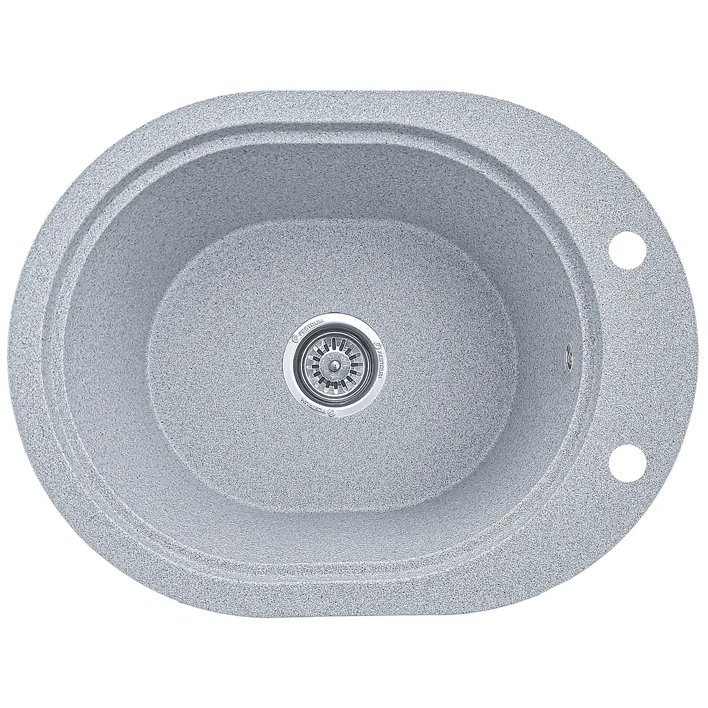 Мойка кухонная Valetti 61N гранитная 560х430 мм серая - фото 4