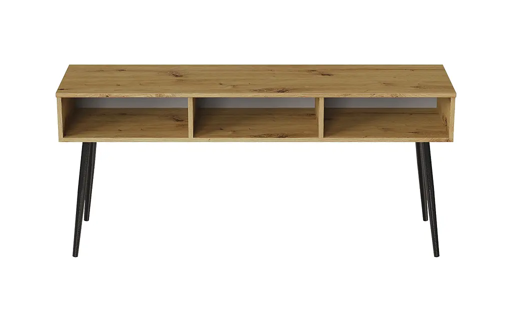 Тумба под телевизор Кентукки Ferrum-decor 45x139x38 Черный металл ДСП Дуб Артизан 16 мм (FRD-106734) - фото 4