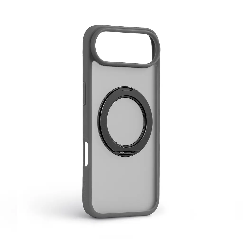 Противоударный чехол-панель для Apple iPhone 17 Air, Unit Stand2, серый, силикон + поликарбонат, защита всего корпуса, с подставкой, поддержка магнитных держателей и беспроводной зарядки (MagSafe), ArmorStandart (ARM86343) - фото 2
