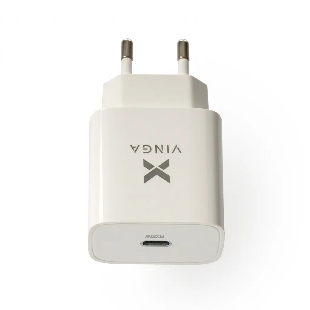 Зарядний пристрій Vinga PD USB-C 20 Вт, білий (VWCPDC) - фото 2