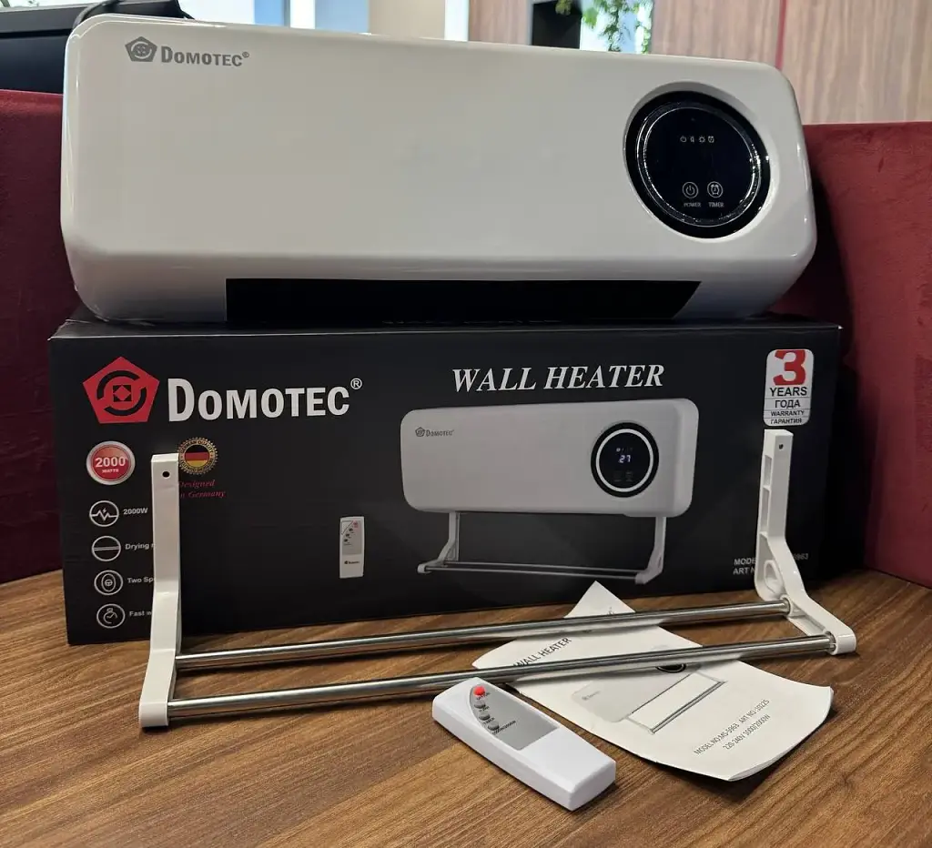 Настінний кондиціонер-обігрівач Domotec MS-5963 White 2000Вт з пультом та сушаркою