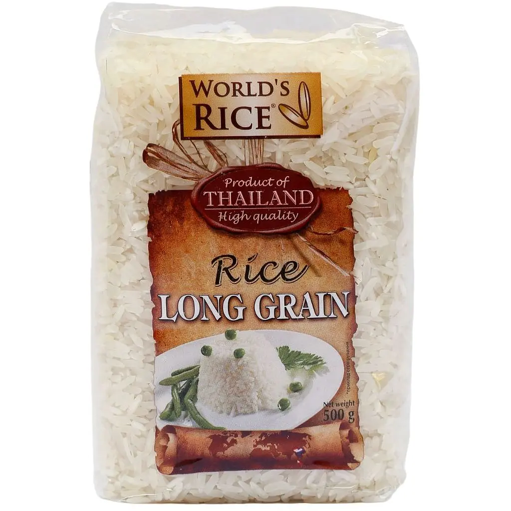 Рис довгозернистий World's Rice Long Grain шліфований 500 г - фото 1