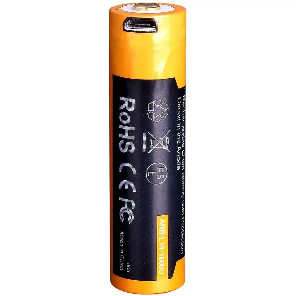 Аккумулятор Fenix ​​ARB-L14-1600U 14500 micro usb зарядка - фото 2