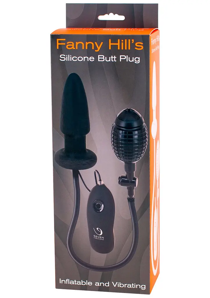 Анальний розширювач Seven Creations Fanny Hills Butt Plug 10 см (чорний) - фото 2