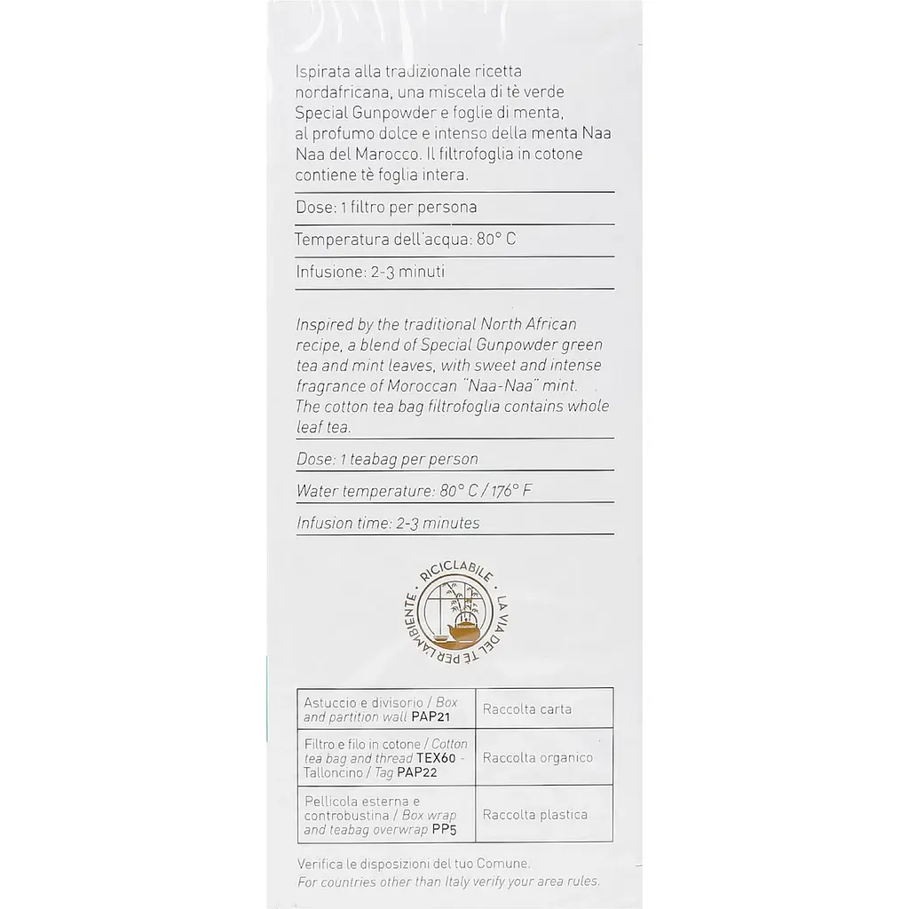 Чай зелений La Via del Te Colonial марокканська м'ята 50 г (20 шт. х 2.5 г) - фото 2