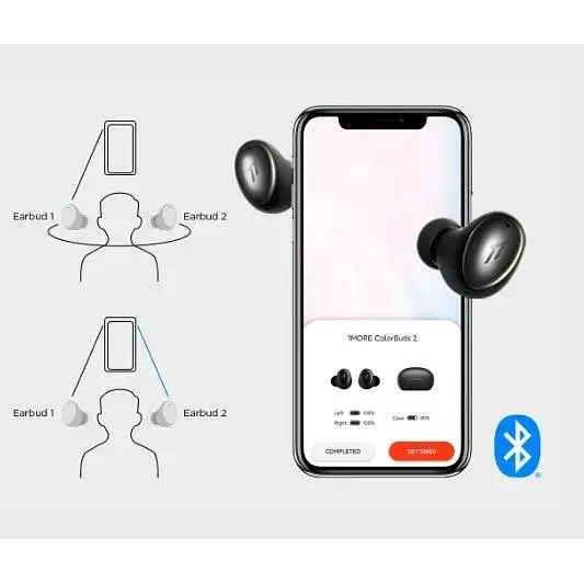Наушники 1MORE ColorBuds 2 TWS (ES602) Midnight Black - фото 6