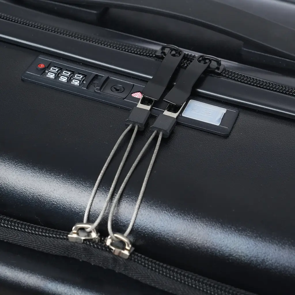 Валіза Semi Line 20 дюймів (S) T5964-2, ABS, з USB-зарядкою та відділенням для ноутбука, ручна поклажа, чорний - фото 8