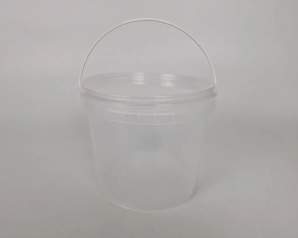 Харчове пластикове відро Мрія з кришкою прозора з білою ручкою 3500 мл 60 шт./уп. - фото 2