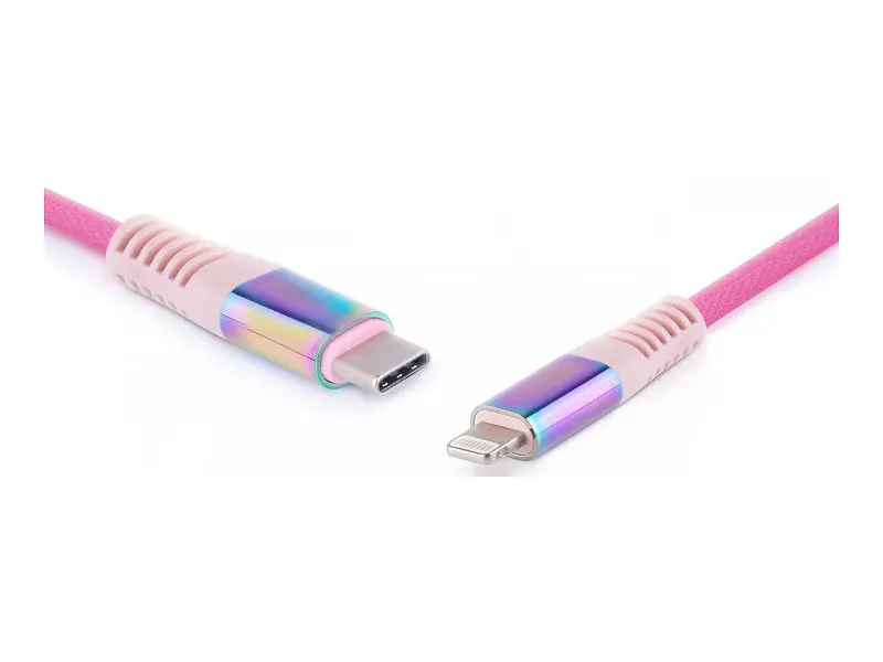 Кабель REAL-EL USB Type-C to Lightning 1m MFI Rainbow (EL123500054) - фото 2