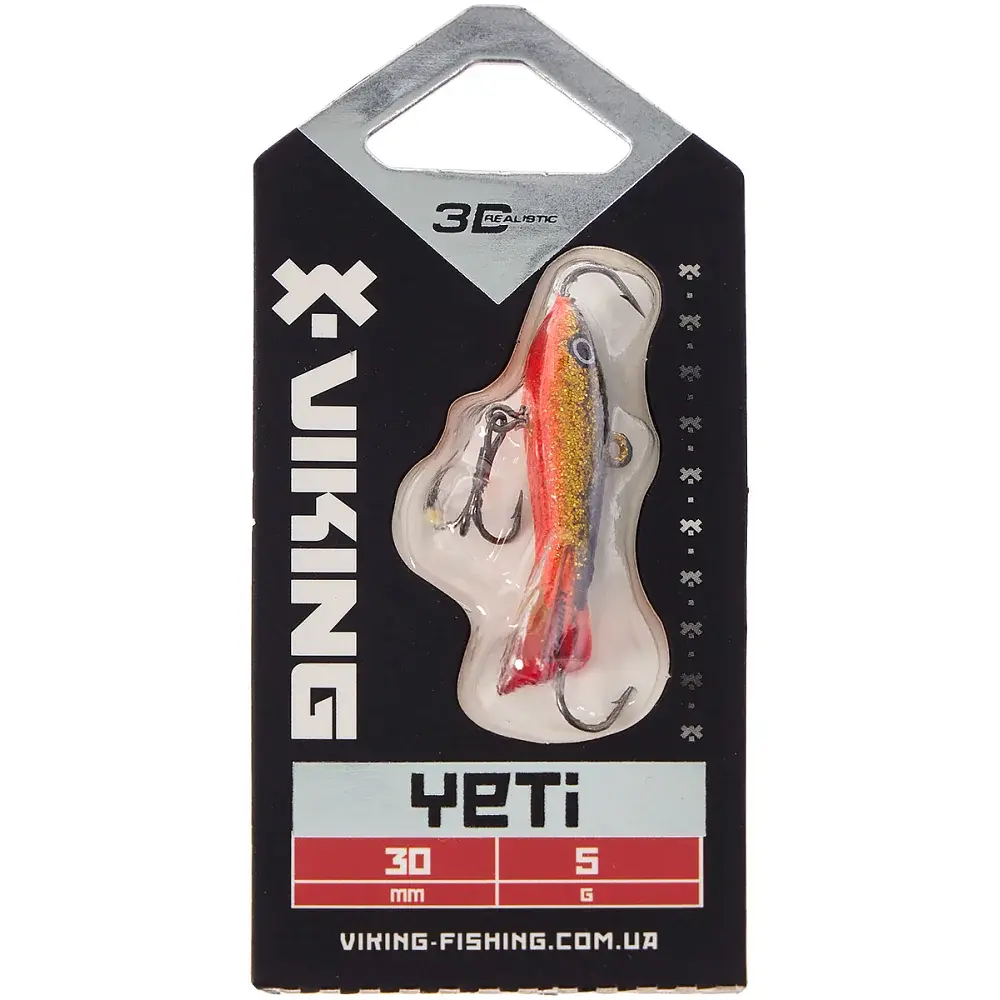 Балансир Viking Fishing Yeti Ice Jig 30mm 5.0g #10 Golden Dark - фото 2