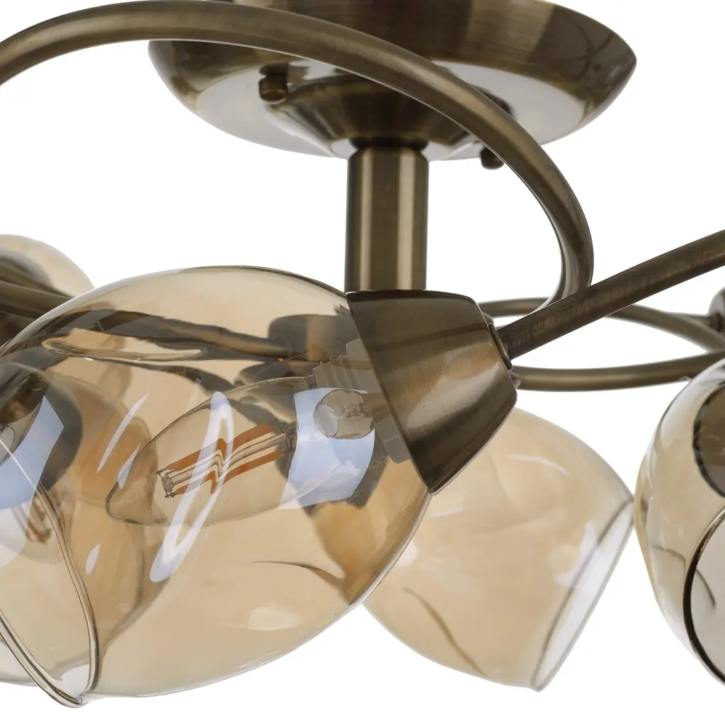 Люстра потолочная Brille в спальню E27 60W G (LK-665C/8) - фото 5