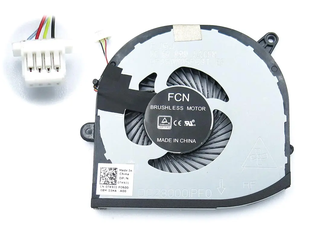 Вентилятор (кулер) для DELL XPS 15, 9570, Precision 5530, M5530 (0TK9J1) Для VGA. - фото 2