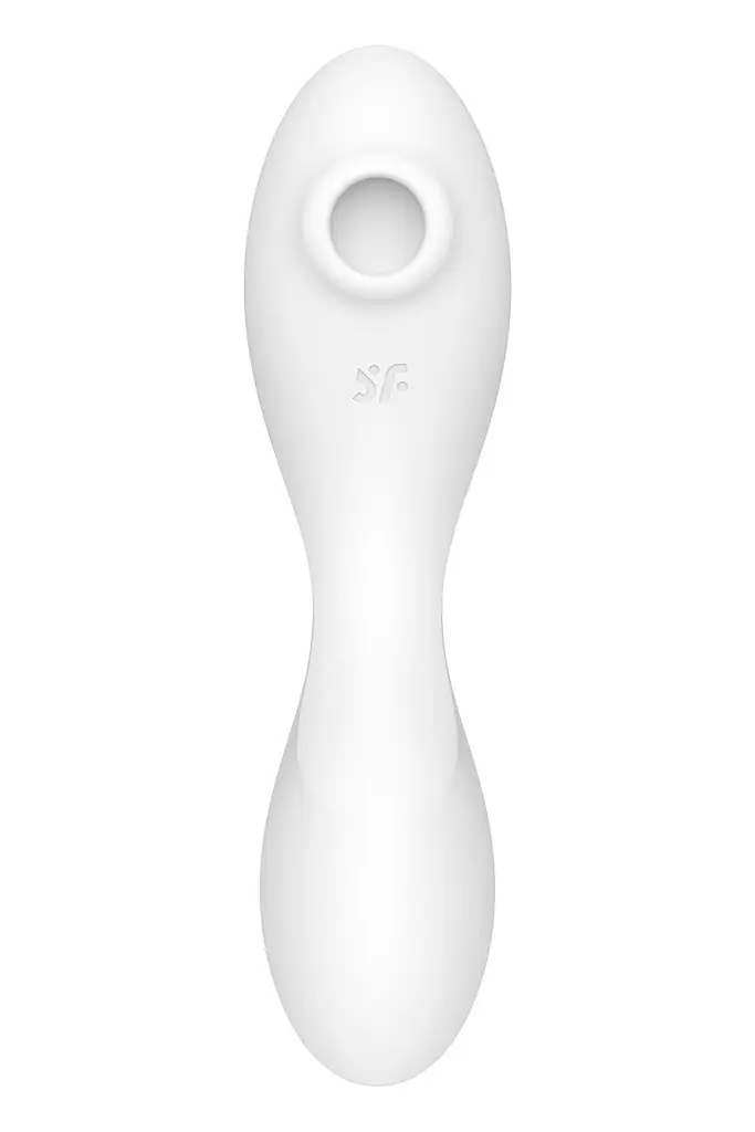 Вакуумний стимулятор клітора з вібрацією Satisfyer Curvy Trinity 5+ білий - фото 5