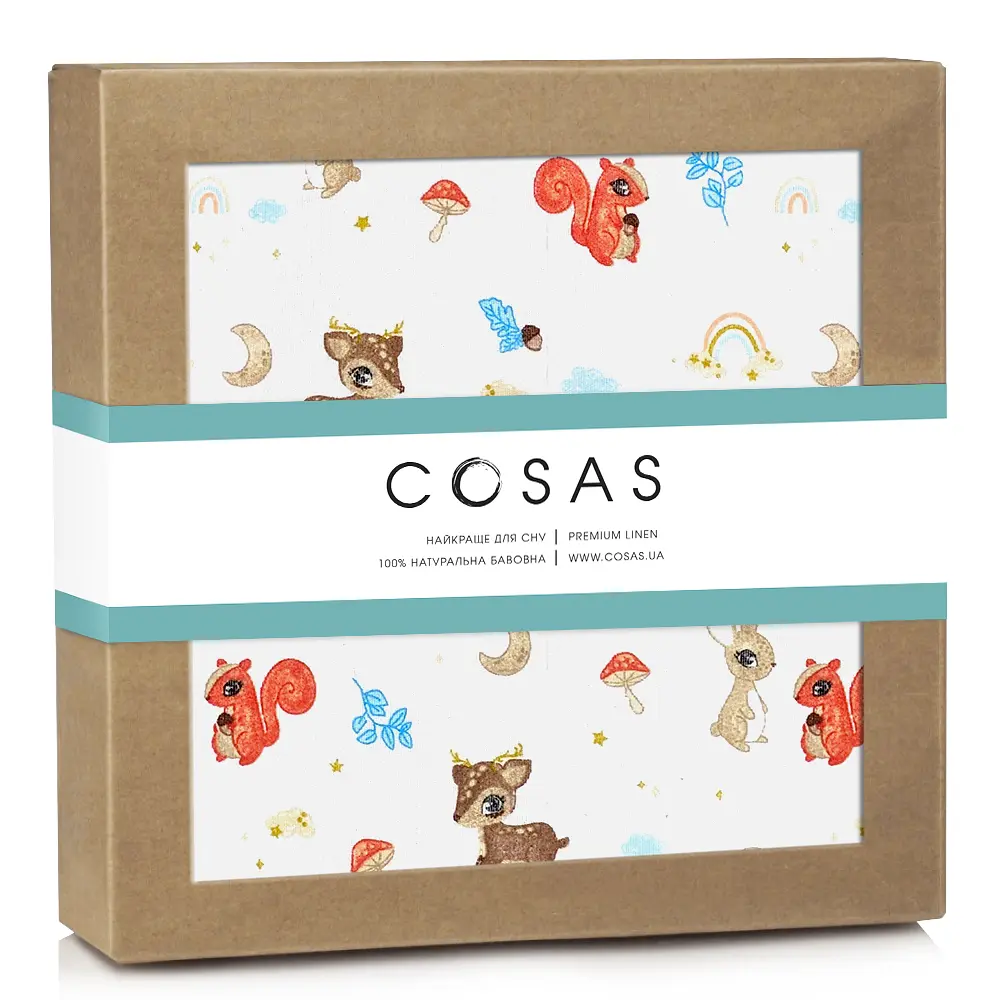 Фланелеві пелюшки 80х100 FOREST FRIENDS COSAS (4822052099025)