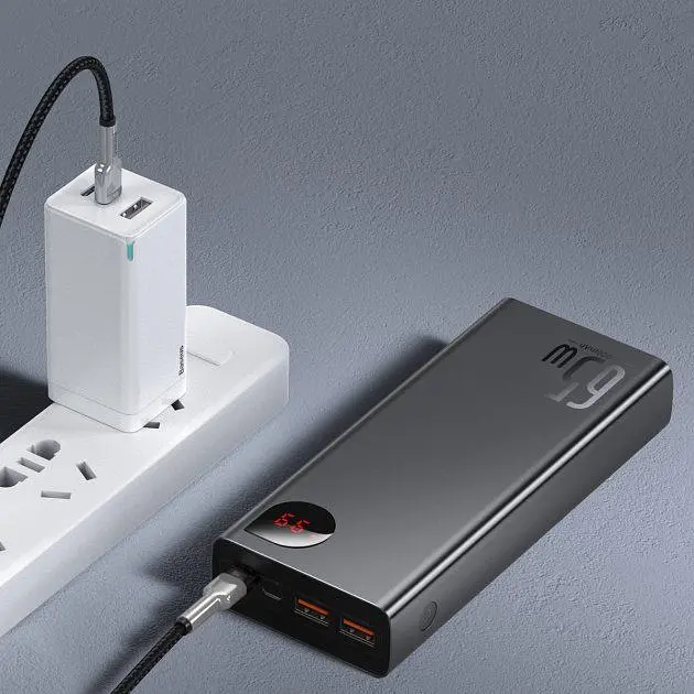 Зовнішній акумулятор Baseus Adaman Metal Digital Display 20000mAh 65W Black (PPIMDA-D01) [68284] - фото 10