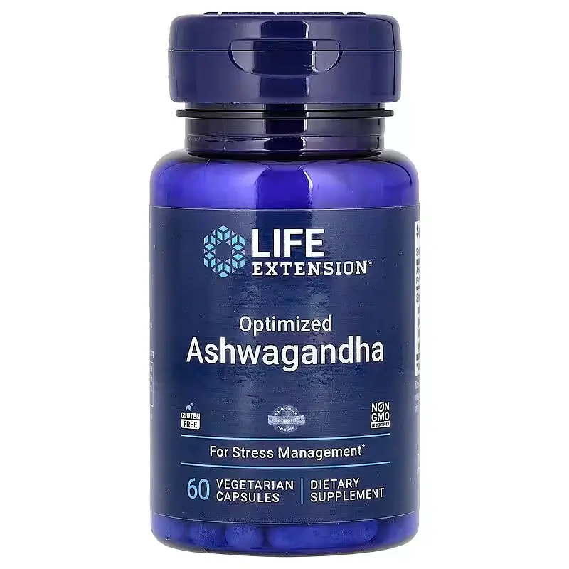 Ашваганда, Ashwagandha, екстракт, 60 капсул Life Extension vit0001707