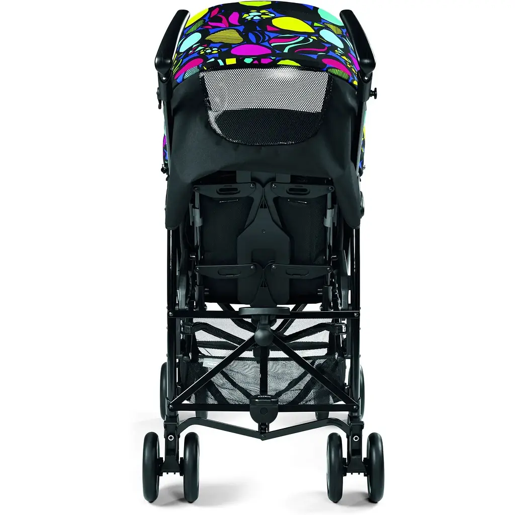 Коляска Peg-Perego Pliko Mini Classico Manri, чорна з малюнком (IPKR280035RO01MK01) - фото 4