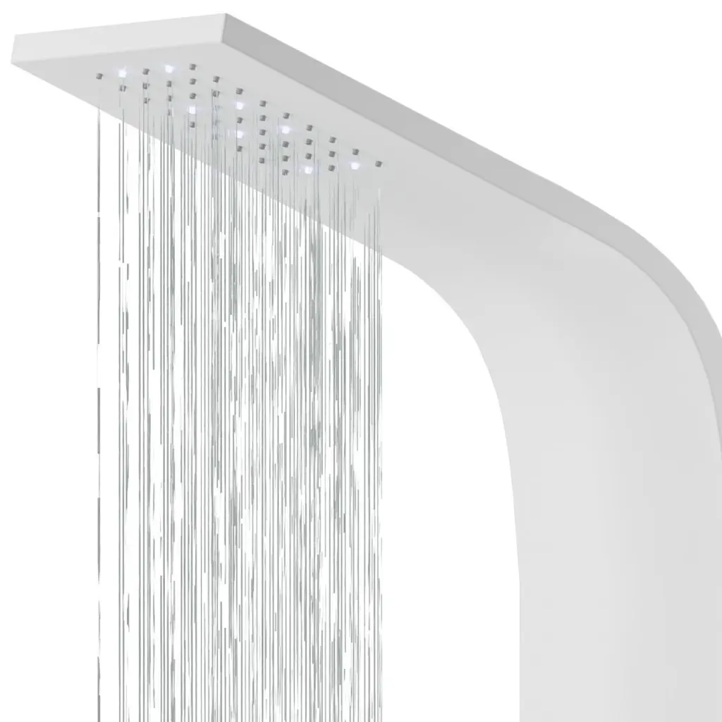 Душова панель Corsan Alto white LED з термостатом A017TWHLED, Хром - фото 4