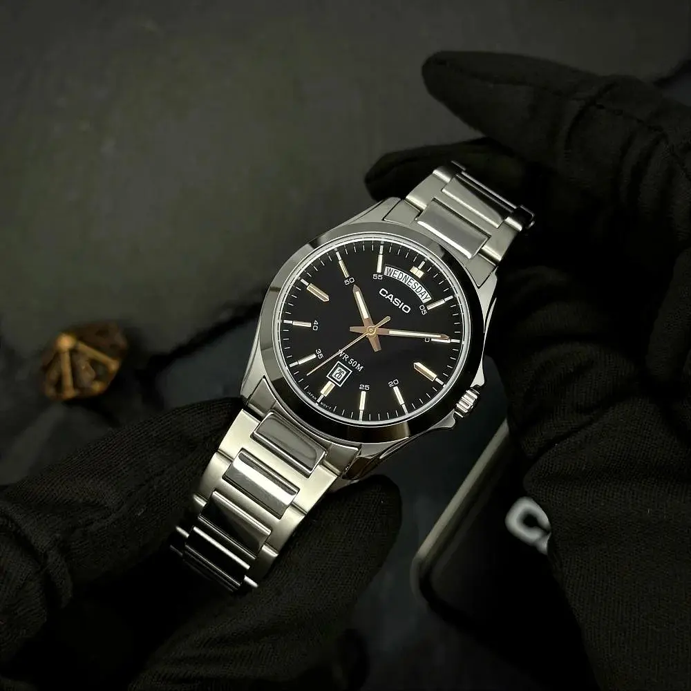 Чоловічий годинник Casio MTP-1370D-1A2 Сріблястий ( AT1141-0314 ) - фото 3