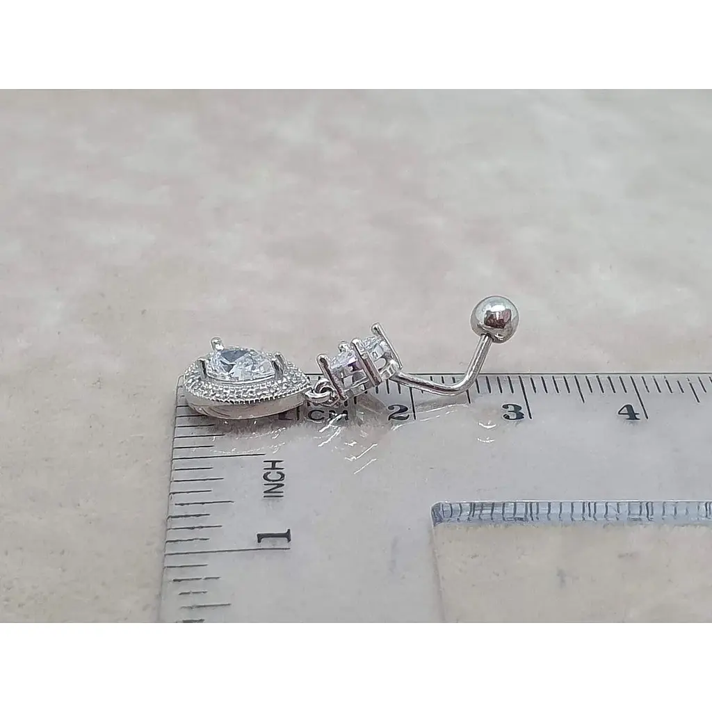 Серебряная серьга для пирсинга пупка Umax. 7000U - фото 4