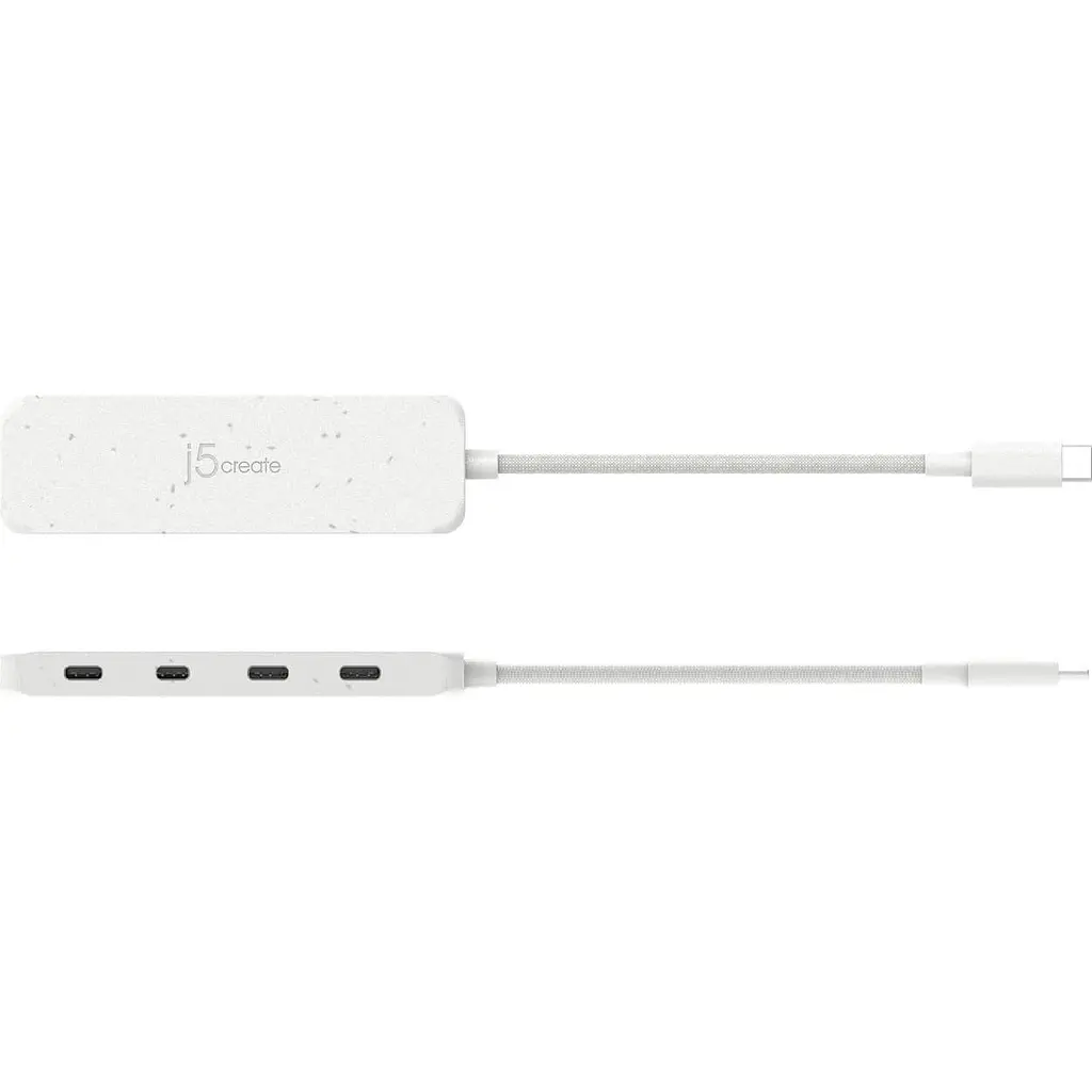 USB-Хаб j5create JCH345EW-N USB-C на 4 USB-С, Білий (JCH345EW-N) - фото 4