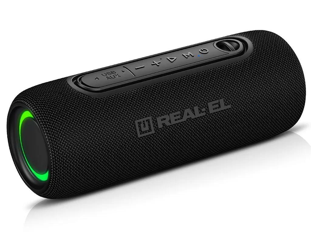 Портативная колонка REAL-EL RX715 10W Bluetooth TWS, RGB, Black - фото 6