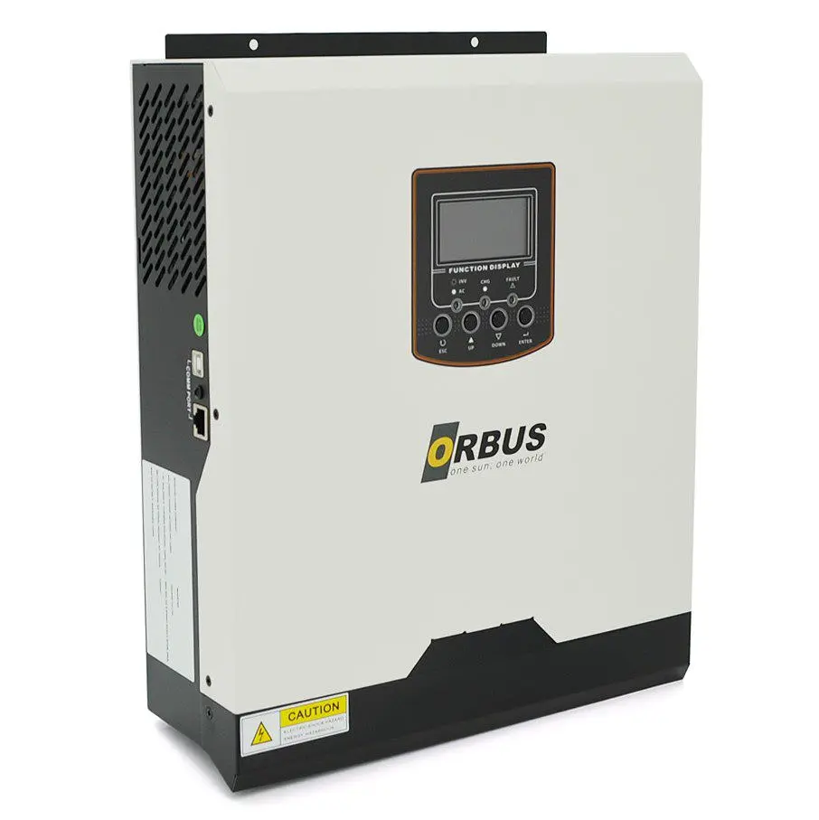 UPS ДБЖ гібридний інвертор ORBUS VP300024, 3000W, 24 V, струм заряду 0-70A, 160-275V, ШІМ-контролер (50А, 80 Vdc)