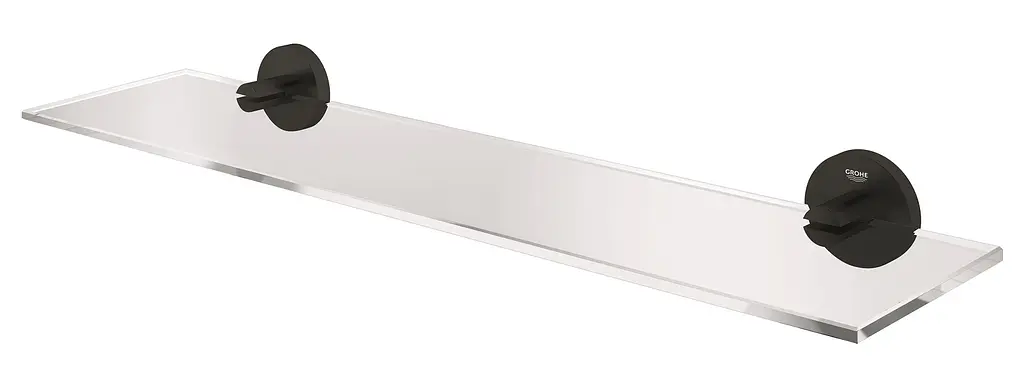 Поличка скляна Grohe QuickFix Start 530 мм 412022430, Чорний матовий - фото 3