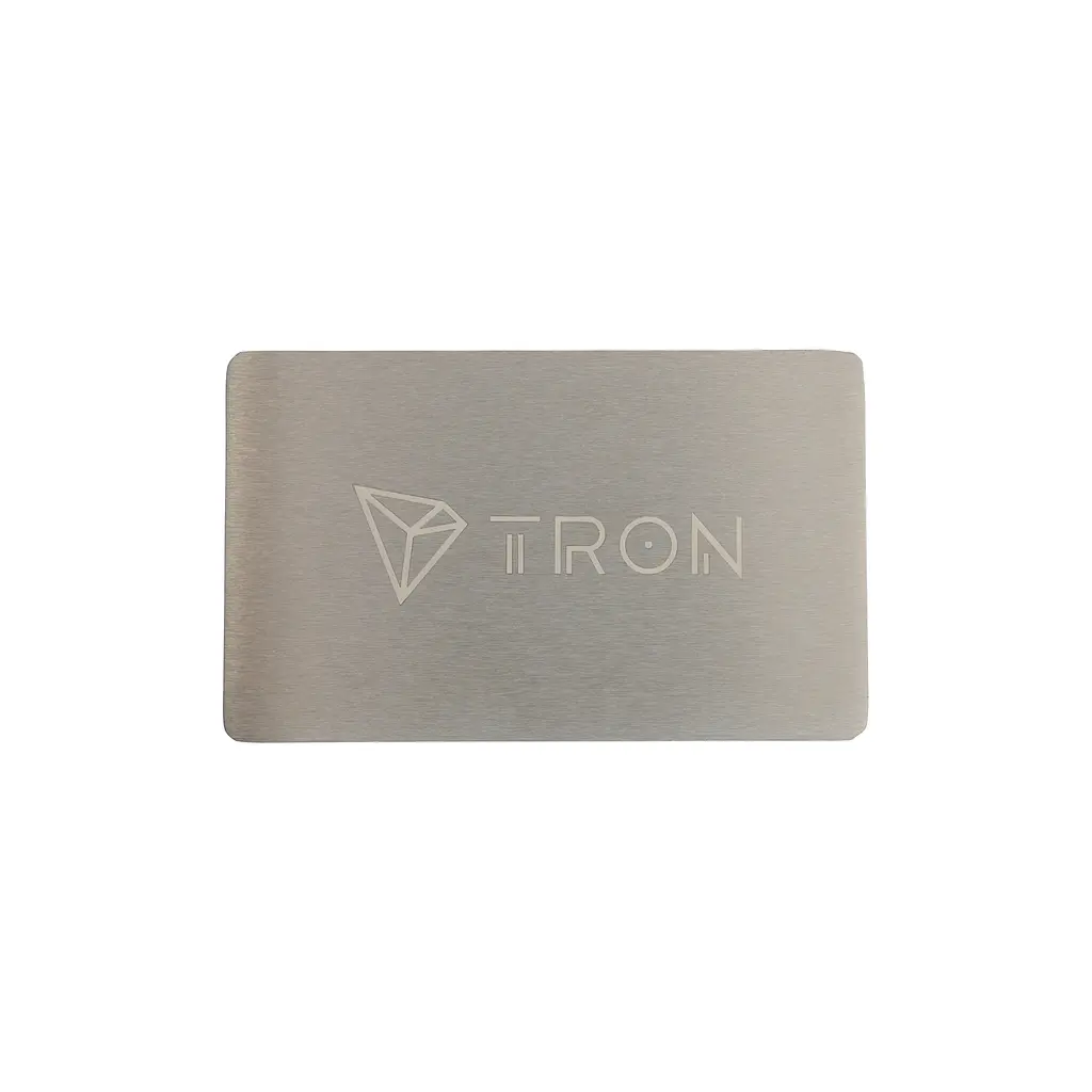 Металева пластина для зберігання сід-фрази Tron Mini Plate 55×90 мм + гравірувальна ручка (1 шт) - фото 2