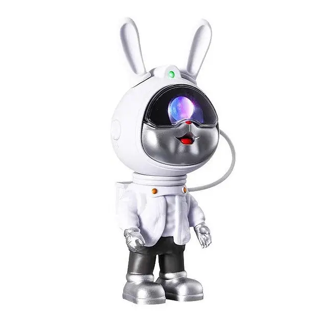 Нічник-проектор зоряного неба GALAXY NIGHTLIGHT PROJECTOR Світильник Заєць-космонавт з пультом 8 режимів - фото 2