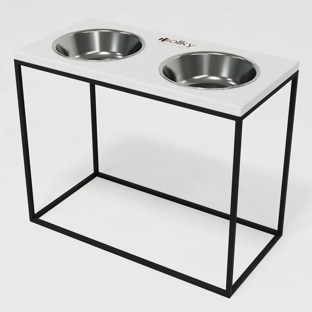 Hollky Base XL40 — миски на підставці для великих собак (2 × 1,8 л, висота 40 см) - фото 2