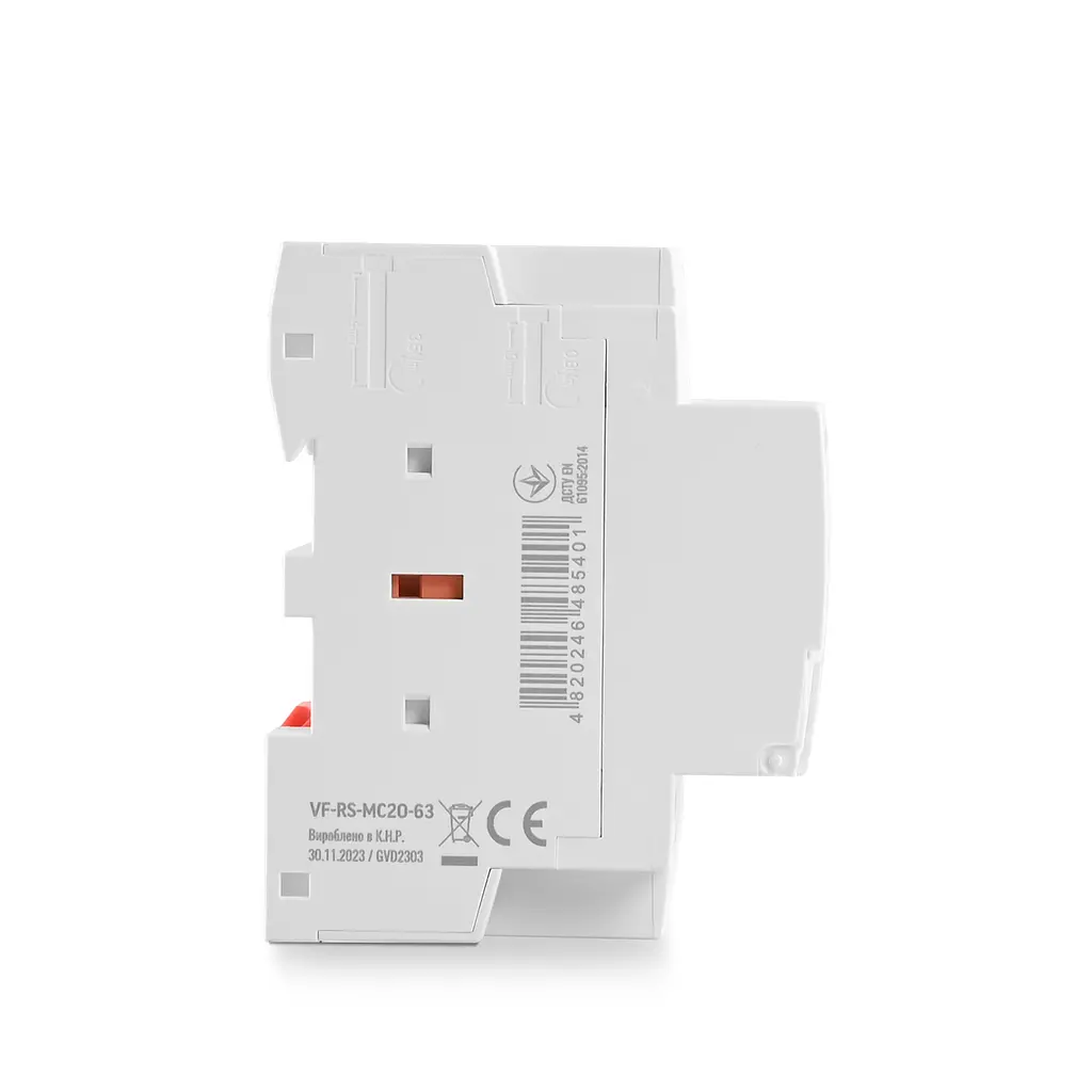 Модульний контактор 2п 63А 2НВ VF-RS-MC2O-63 VIDEX RESIST VIDEX (27911-000) - фото 3