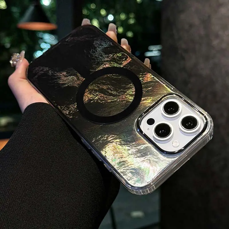 Чохол TPU Shiny Mountain (MagFit) для Apple iPhone 16 Pro (6.3) Black - фото 2