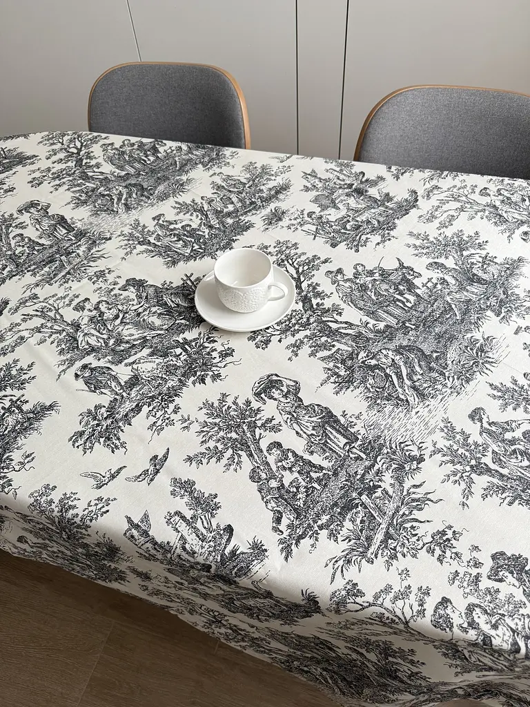Скатертина столова Ecotton DUCK 150х170 см водовідштовхувальна Italiano сірий (30497 Grey) (25023) - фото 7