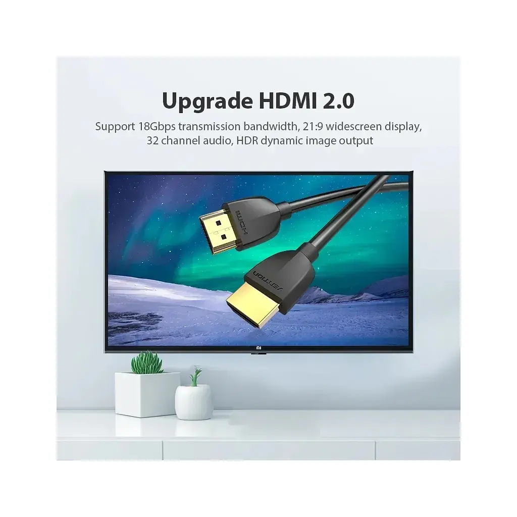 Кабель мультимедійний HDMI M to HDMI M 0.5m black Vention (AAIBD) - фото 6