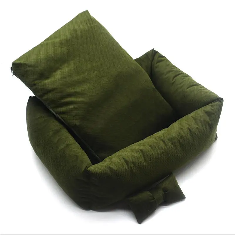 Лежак для собак та котів Zoo-hunt Бліц прямокутний хакі №1 40х50х19 см - фото 2