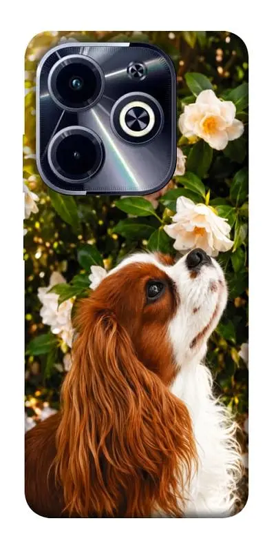 TPU чохол Demsky Flower spaniel для Infinix Hot 40i