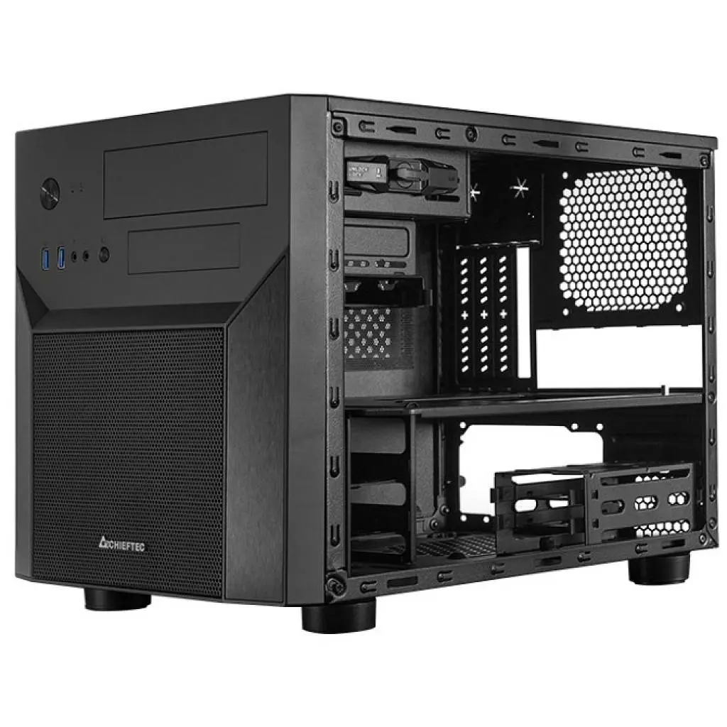 Корпус Chieftec MESH PRO CUBE CI-02B-OP, без БЖ, 2xUSB3.0, mATX, Black - фото 9