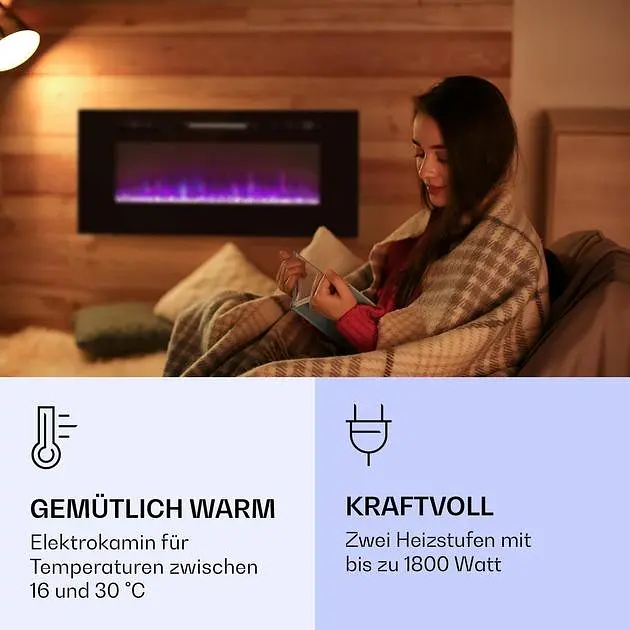 Камін електричний Klarstein Galeras 1800 Вт (10038687) - фото 2