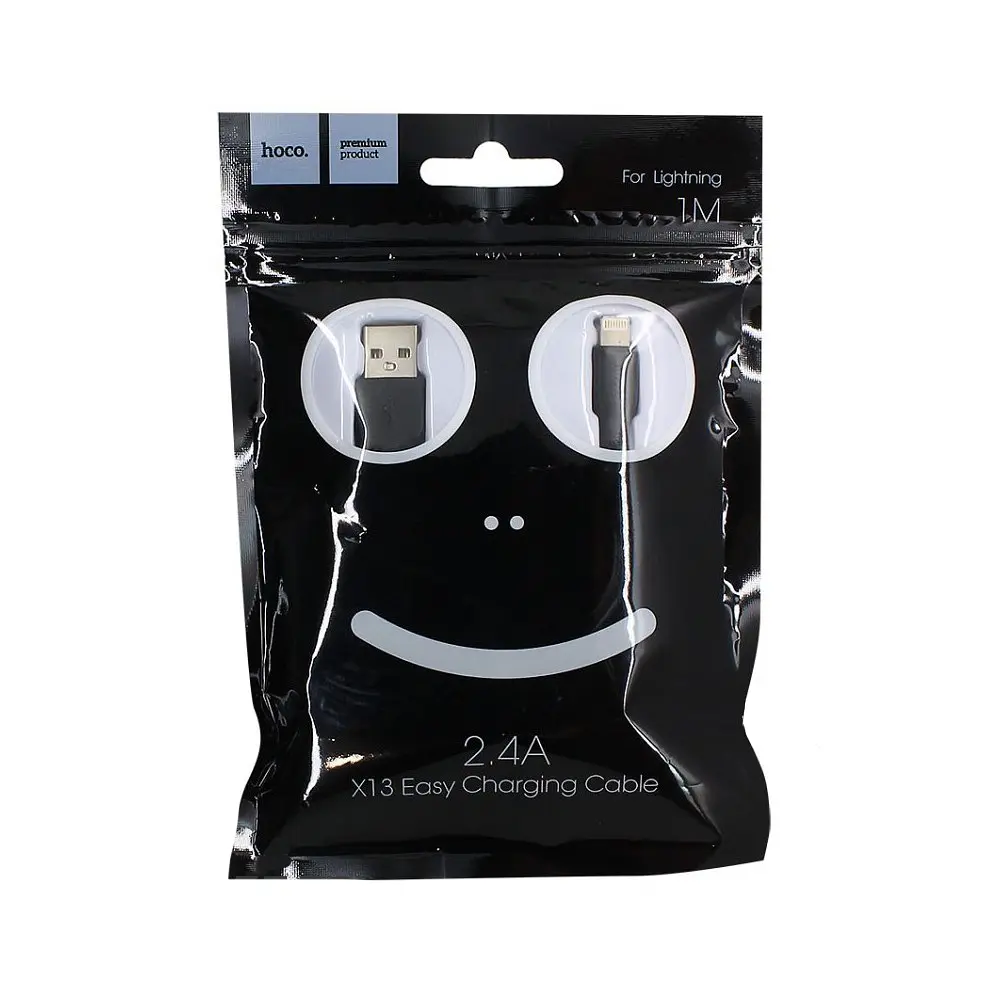 Кабель Hoco X13 Easy charged Lightning charging cable, ( L-1M ) Black - фото 2