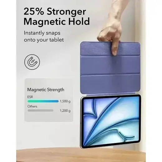 Чехол ESR Rebound Magnetic Case Grey для iPad Air 11" M2 | M3 (2024 | 2025) | Air 10.9" 4 | 5 M1 (2020 | 2022) (3C02200400304) - фото 3
