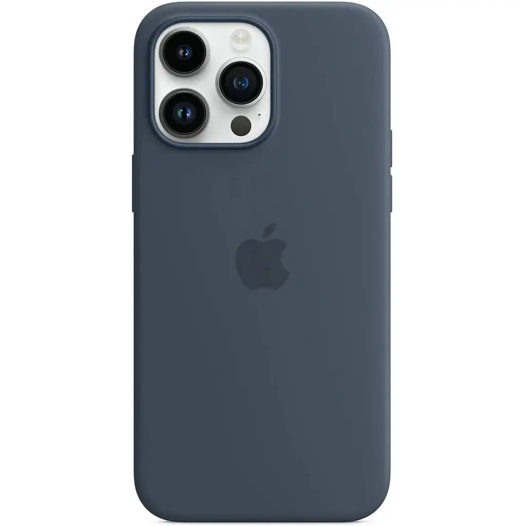 Оригинальный силиконовый чехол Apple Silicone Case MagSafe для iPhone 14 Pro Max (6.7") Storm Blue (MPTQ3ZE/A) - фото 5
