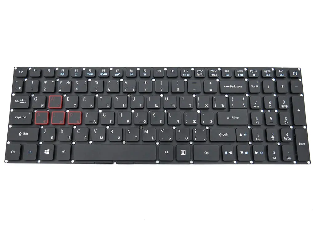 Клавіатура для ACER Aspire VX5-591G, VX5-793, VN7-593, VN7-593G, VN7-793G, PH315-51 (RU Black з підсвіткою). Оригінал - фото 3