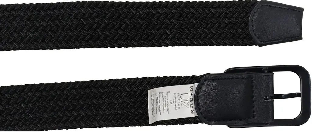 Ремінець жіночий еластичний UP2 Fashion 91x3.5 см штучна шкіра чорний - фото 2
