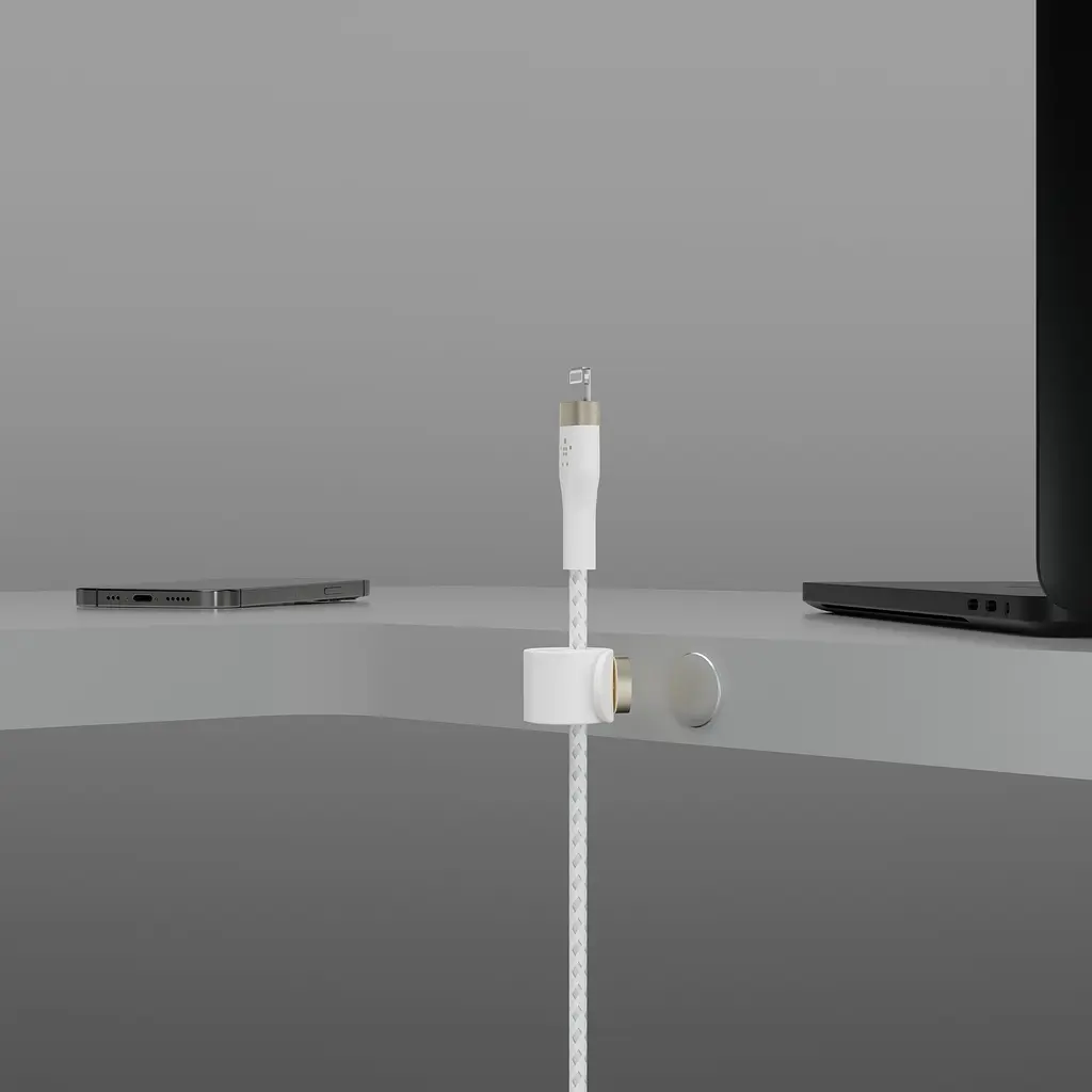 Кабель Belkin USB-C > Lightning заряджання/синхронізації 1м, Type-C, плетений, силіконовий, з ремінц teh0013624 - фото 4